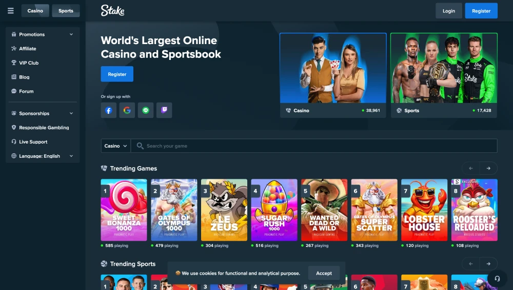 Play at Stake crypto casino